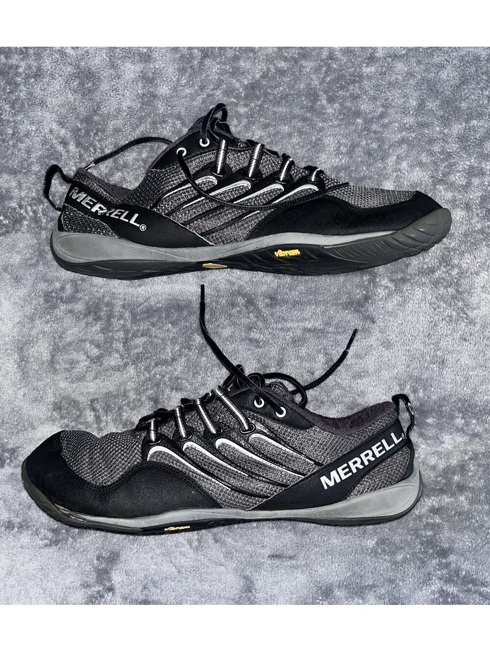Merrell Trail Glove Mens 12 Black Granite Barefoot Minimalist Sneakers